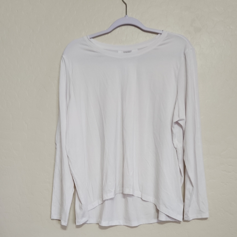 Athleta Pure White Long Sleeve Top